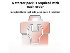 120x80mm Aluminium Aqualine Box Gutter Complete Starter Pack