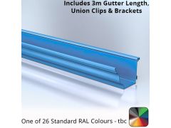 140x100mm Aluminium Aqualine Moulded Gutter Assemblies - One of 26 Standard Matt RAL colours TBC 