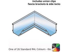 140x100mm Aluminium Aqualine Moulded Gutter 90 Degree Angle Assemblies - Internal - One of 26 Standard Matt RAL colours TBC 