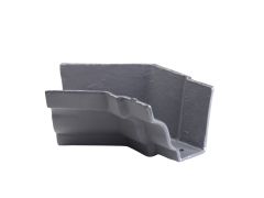 100 x 75mm (4"x3") Hargreaves Foundry Cast Iron G46 Moulded Gutter Internal obtuse angle - Primed