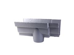 100 x 75mm (4"x3") Hargreaves Foundry Cast Iron G46 Moulded Gutter 75mm Running Outlet - Primed