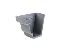100 x 75mm (4"x3") Hargreaves Foundry Cast Iron G46 Moulded Gutter Internal Stopend - Primed