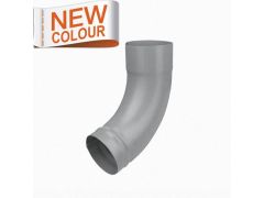 100mm RAL 9007 'Grey Aluminium' Galvanised Steel Downpipe Shoe
