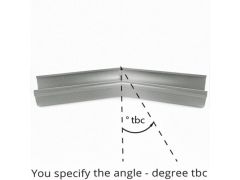 115mm Half Round RAL 9007 'Grey Aluminium' Galvanised Steel degree 'to be confirmed' Internal Gutter Angle