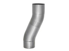 80mm Natural Zinc Downpipe 2-part Offset - up to 700mm Projection