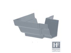 125 x 100mm (5"x4") Hargreaves Foundry Cast Iron H16 Moulded Gutter - External 90 degree angle - Primed