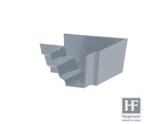 125 x 100mm (5"x4") Hargreaves Foundry Cast Iron H16 Moulded Gutter - Internal 90 degree angle  - Primed