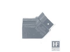 125 x 100mm (5"x4") Hargreaves Foundry Cast Iron H16 Moulded Gutter - Internal obtuse angle - Primed