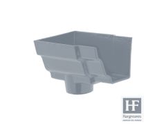 125 x 100mm (5"x4") Hargreaves Foundry Cast Iron H16 Moulded Gutter - 75mm Dropend Outlet - Internal - Primed
