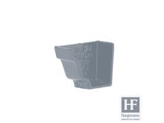 125 x 100mm (5"x4") Hargreaves Foundry Cast Iron H16 Moulded Gutter - Internal Stopend - Primed