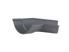 100mm (4") Hargreaves Foundry Beaded Half Round Cast Iron Obtuse Right-Hand Gutter Angle - Primed