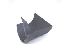 100mm (4") Hargreaves Foundry Plain Half Round Cast Iron 90 degree Left-Hand Gutter Angle - Primed