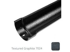 115x75mm (4.5"x3") Beaded Deep Run Cast Aluminium Gutter Length - 1.83m - Textured Graphite Grey RAL 7024