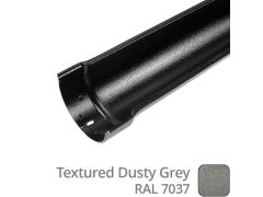 115x75mm (4.5"x3") Beaded Deep Run Cast Aluminium Gutter Length - 1.83m - Textured Dusty Grey RAL 7037 - from Rainclear Systems