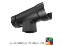 115x75mm (4.5"x3") Beaded Deep Runs Cast Aluminium Double Socket Running Outlet with 75x75mm square outlet pipe - One of 26 Standard Matt RAL colours TBC
