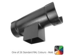 115x75mm (4.5"x3") Beaded Deep Runs Cast Aluminium Double Socket Running Outlet with 100x75mm square outlet pipe - One of 26 Standard Matt RAL colours TBC