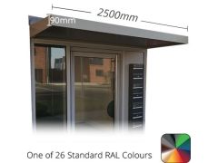 2.5m Kensington Contemporary Aluminium Canopy - PPC in One of 26 Standard RAL Colours TBC
