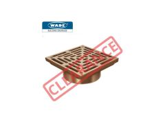 L2193 - 150mm Square Nickel Bronze Direct Connection Grating - 110.2 dia. vertical outlet - 57mm Overall Height