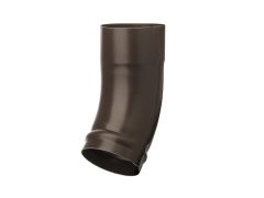 80mm Sepia Brown Galvanised Steel Downpipe Shoe - Short Heel