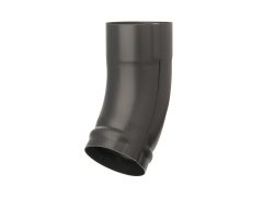 80mm Anthracite Grey Galvanised Steel Downpipe Shoe - Short Heel