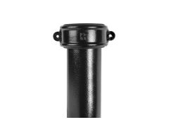 110mm SimpleFIT Cast Iron Soil Pipe with Eared Socket x 1.83m Length - Black 