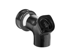 110mm SimpleFIT 92.5 Degree Short Access Bend with Uneared 'Push-Fit' Socket - Black