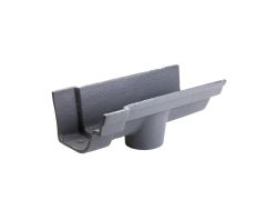 115mm (4 1/2") Hargreaves Foundry Notts Ogee Cast Iron Gutter - 75mm Running Outlet - Primed