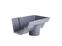 115mm (4 1/2") Hargreaves Foundry Notts Ogee Cast Iron Gutter - 65mm Dropend Outlet - External - Primed