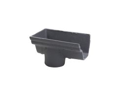 115mm (4 1/2") Hargreaves Foundry Notts Ogee Cast Iron Gutter - 65mm Dropend Outlet - Internal - Primed
