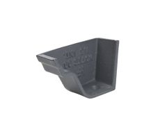 115mm (4 1/2") Hargreaves Foundry Notts Ogee Cast Iron Gutter - Internal Stopend - Primed