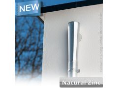 Natural Zinc Parapet “connected through the wall” Hopper with 100mm Outlet