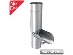 100mm Natural Zinc Downpipe Diverter without sieve