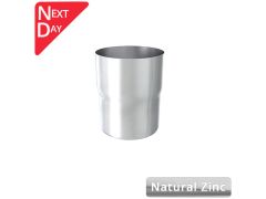 80mm Natural Zinc Downpipe Loose Connector