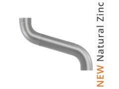 80mm Natural Zinc  (there currently isno Galv Steel version) Downpipe 2-part Offset - up to 700mm Projection