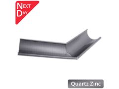 125mm Half Round Quartz Zinc 135 Degree External Gutter Angle