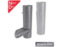 80mm Natural Zinc Downpipe Divertor