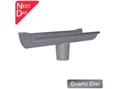 125mm Half Round Quartz Zinc 80mm Gutter Outlet