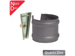 80mm Quartz Zinc V-Lock Downpipe Bracket with M10 Boss - for use with M10 Screw (not included)
