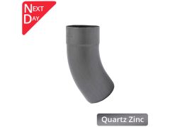 80mm Quartz Zinc Downpipe Shoe - 40 degree bend