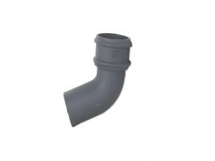 65mm (2.5") Hargreaves Foundry Cast Iron Round Downpipe 112.5 degree Bend without Ears - Primed