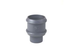 65mm (2.5") Hargreaves Foundry Cast Iron Round Downpipe Loose Socket with spigot and without Ears - Primed