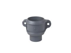 65mm (2.5") Hargreaves Foundry Cast Iron Round Downpipe Loose Socket with spigot and Ears - Primed