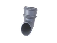 65mm (2.5") Hargreaves Foundry Cast Iron Round Downpipe Shoe without Ears - Primed