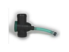 Universal Rainwater Diverter Kit with integral filter in Black Plasic to fit 80 and 100mm Steel Downpipe