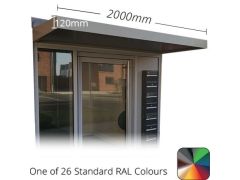 2m Richmond Contemporary Aluminium Canopy - PPC in One of 26 Standard RAL Colours TBC
