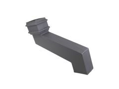 125x70mm (5"x 3") Hargreaves Foundry Cast Iron Square Downpipe 112.5 Degree Side Offset - 56mm Projection - Primed