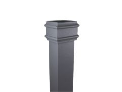 125x100mm (5"x 4") Hargreaves Foundry Cast Iron Square Downpipe without Ears - 1.83m (6ft) - Primed