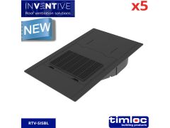 Small Inline Slate Vent Black - pack of 5
