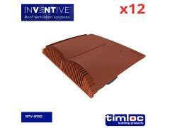 Interlocking Plain Tile Vent Red - pack of 12