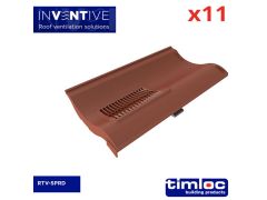 Single Pantile Tile Vent Red - pack of 11